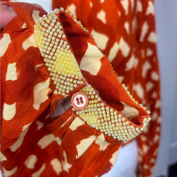 Zara Linen Blend Printed Top in Terracotta 
NWT - Picture 8 of 14